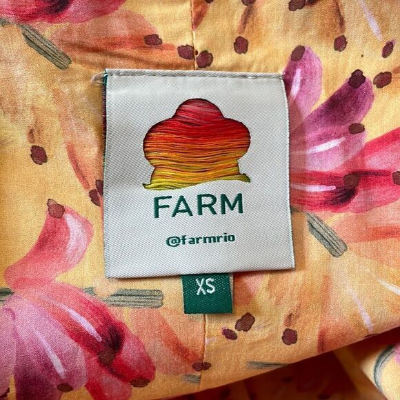 Farm Rio Banana Sunshine Bow Top Jumpsuit XS - Picture 9 of 12